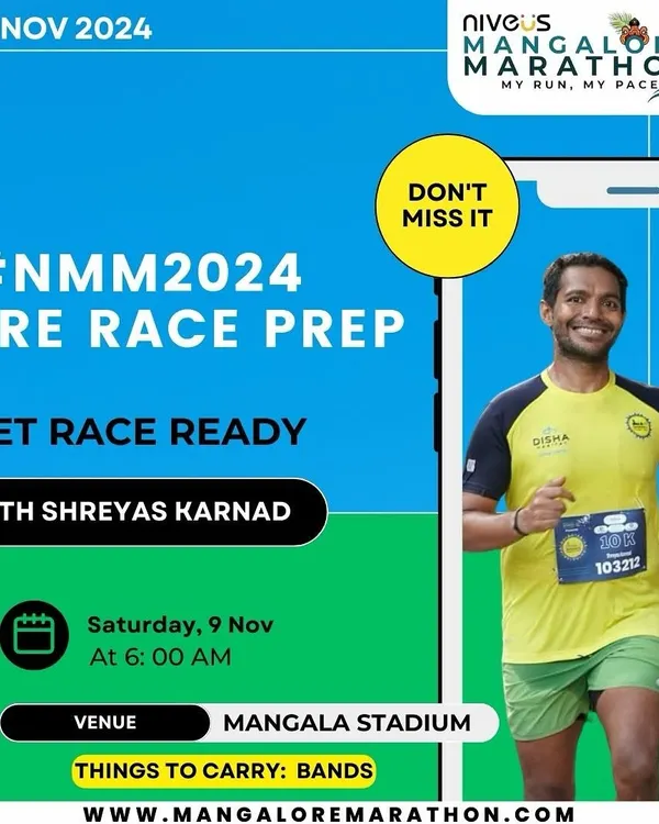 Getting you race-ready is my priority. This is a poster for a pre-race prep session I conducted for the Niveus Mangalore Marathon, focusing on fine-tuning pace and sharing expert tips for race day.
