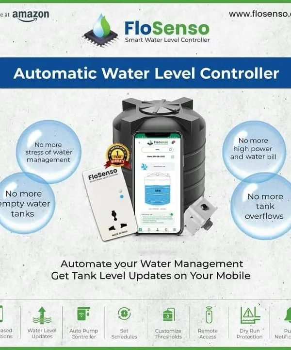 This is our promise: no more stress, no more empty tanks, no more overflows, and no more high bills. This infographic breaks down how our automatic water level controller automates your water management and delivers updates directly to your mobile.