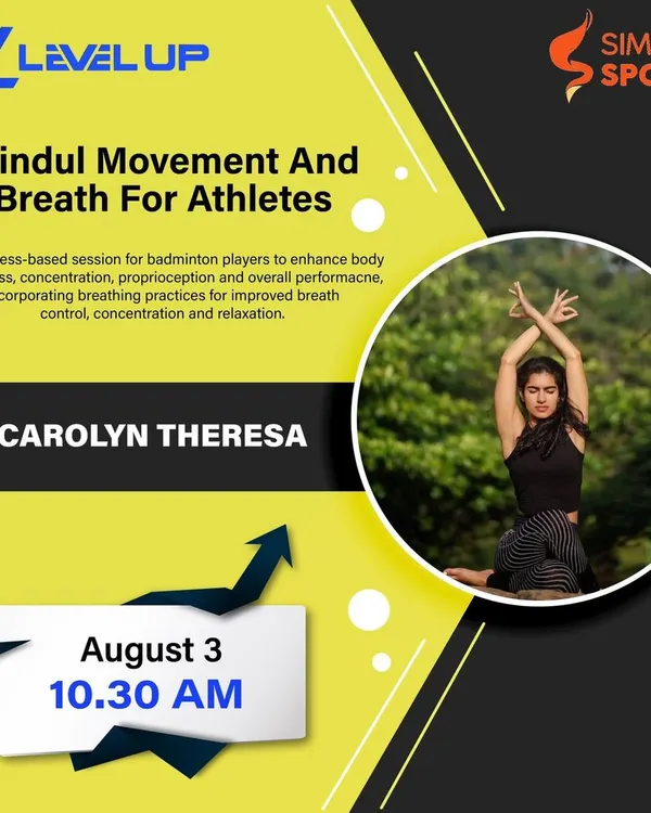 We believe that a player's mental game is as important as their physical skill. This is an announcement for one of our regular Mindful Movement and Breath sessions, designed to enhance concentration, breath control, and relaxation for our athletes.