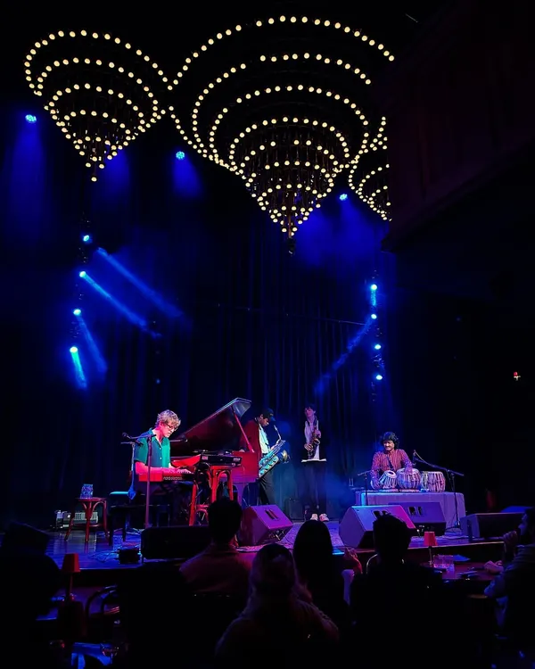 A beautiful shot of an Elijah Fox performance I curated in Delhi. The event featured a solo piano set, a collaboration with a tabla legend, and a final quartet jam, showcasing a journey through different musical formats in one evening.