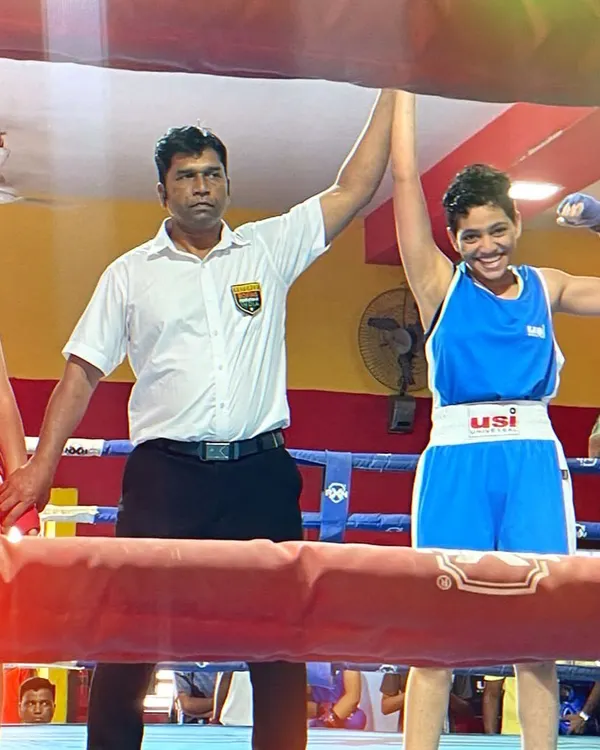 A proud moment as our boxer Vedika Satre wins the Gold medal, making her the first female boxer from Navi Mumbai to qualify for the National Boxing Championships. This is the result of pure dedication.
