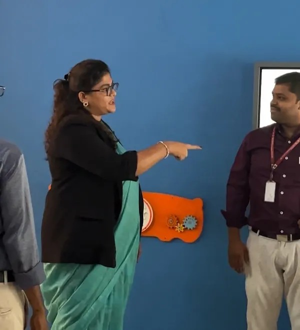 In this interactive moment, I'm working directly with a teacher during our "Model Mindset" workshop. Role playing real classroom scenarios is a key part of my training, helping educators build confidence in their communication and problem solving skills.