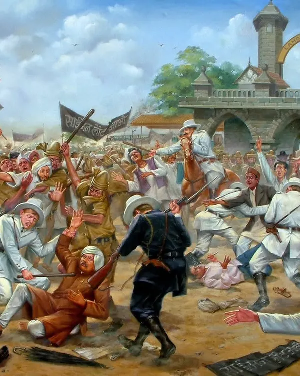 This oil on canvas painting is my humble tribute to the great freedom fighter, Punjab Kesari Lala Lajpat Rai. I aimed to capture the intensity and sacrifice of the Indian freedom struggle, using a realistic style to bring this historical moment to life.