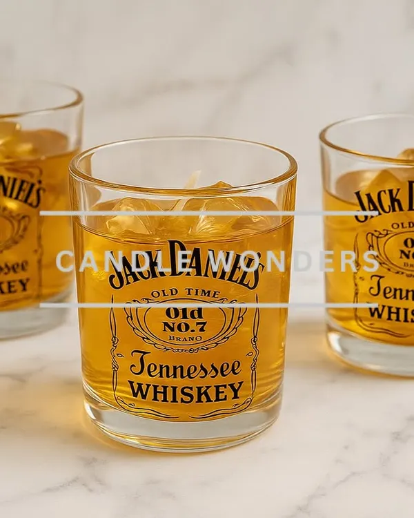 Candle or whiskey? It's both! My Jack Daniel's whiskey glass candle is a bestseller and the ultimate fun gift for a drinking buddy or for a bachelor party.