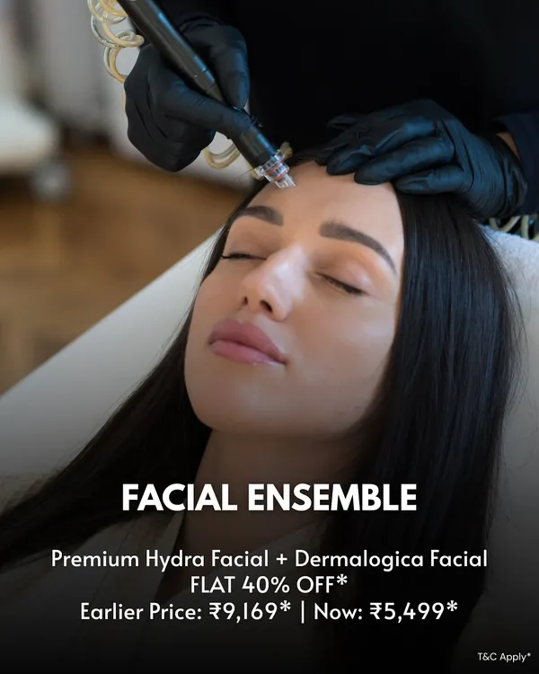 Experience the best of both worlds with my Facial Ensemble. This treatment combines a deeply hydrating Premium Hydra Facial with a targeted Dermalogica ritual to leave your skin feeling refreshed, plump, and visibly glowing.