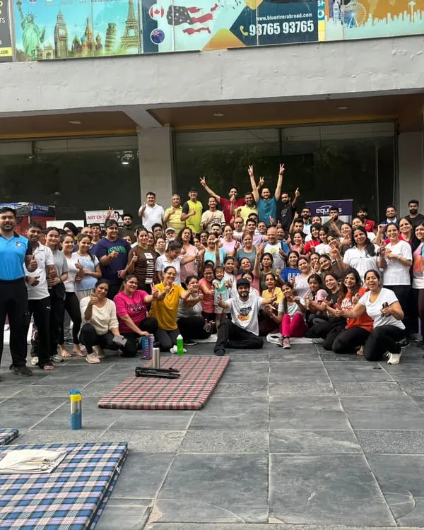 A joyful group photo from our International Yoga Day celebration in Chandigarh. It was a wonderful day of bringing the community together for yoga, laughter, and connection.