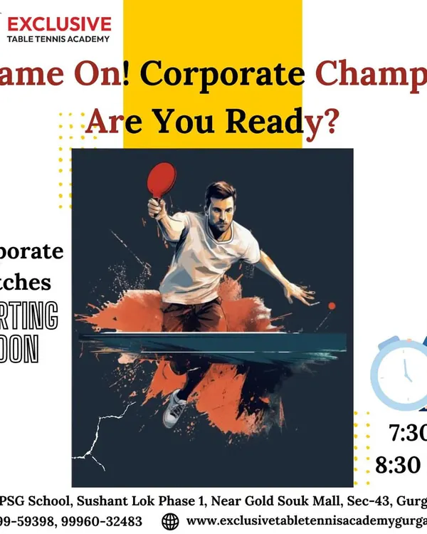 Game on for corporate champs. This graphic announces our special batches for working professionals, scheduled in the evening to fit a busy work life.