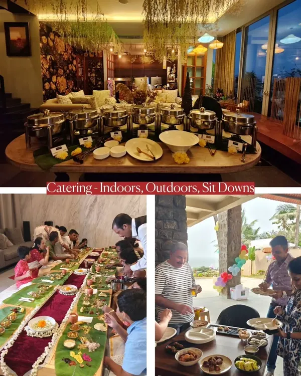 Whether it's an indoor buffet, an outdoor gathering, or a traditional sit-down meal on banana leaves, I can cater to any event style. Here’s a look at the different types of catering setups I offer.