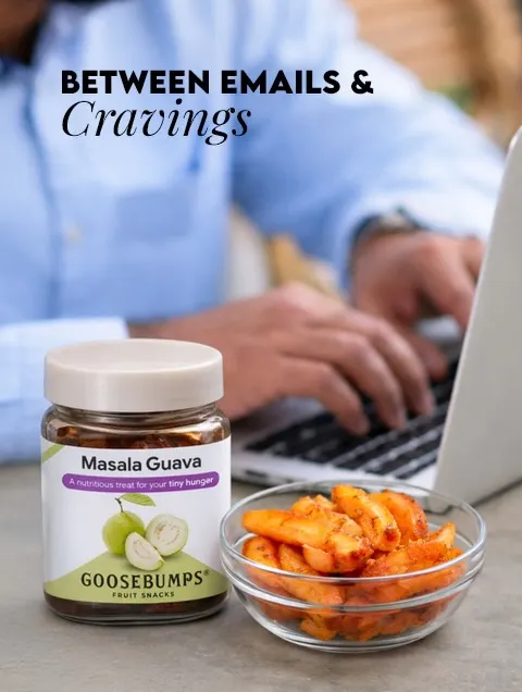 For those moments between emails when you need a little boost, my Masala Guava is the perfect desk-side companion. This image captures the essence of a perfectly spiced, nutritious treat for your tiny hunger pangs during a busy workday.