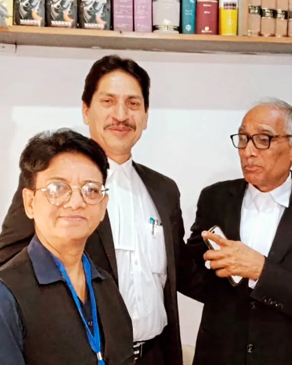 With senior advocates and colleagues. My relationships within the legal world are built on years of mutual respect and professional collaboration.
