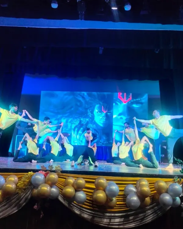 I am incredibly proud of this performance by my students at the Shah Auditorium for a Holi event. This beautiful formation showcases their strength, flexibility, and teamwork.