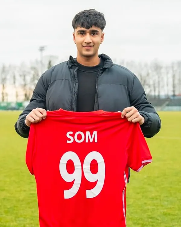 From BYFL to Europe! We are incredibly proud of our former player, Som Kumar, holding his new jersey after signing with NK Radomlje in Slovenia. This is the dream we help our players chase.
